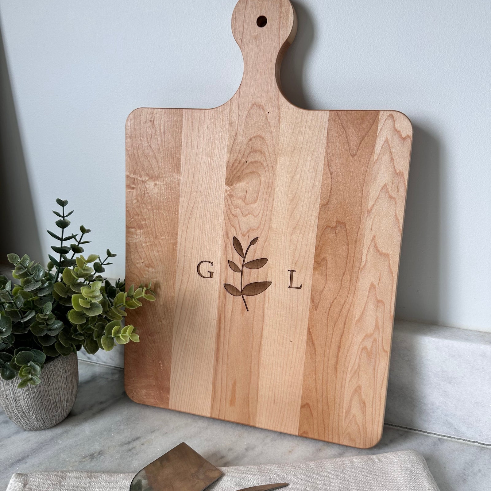 Personalized Cutting Board Handle