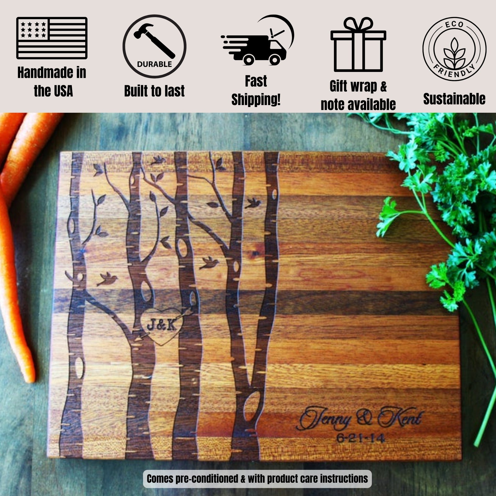 Custom Engraved Cutting Board | Birch Design