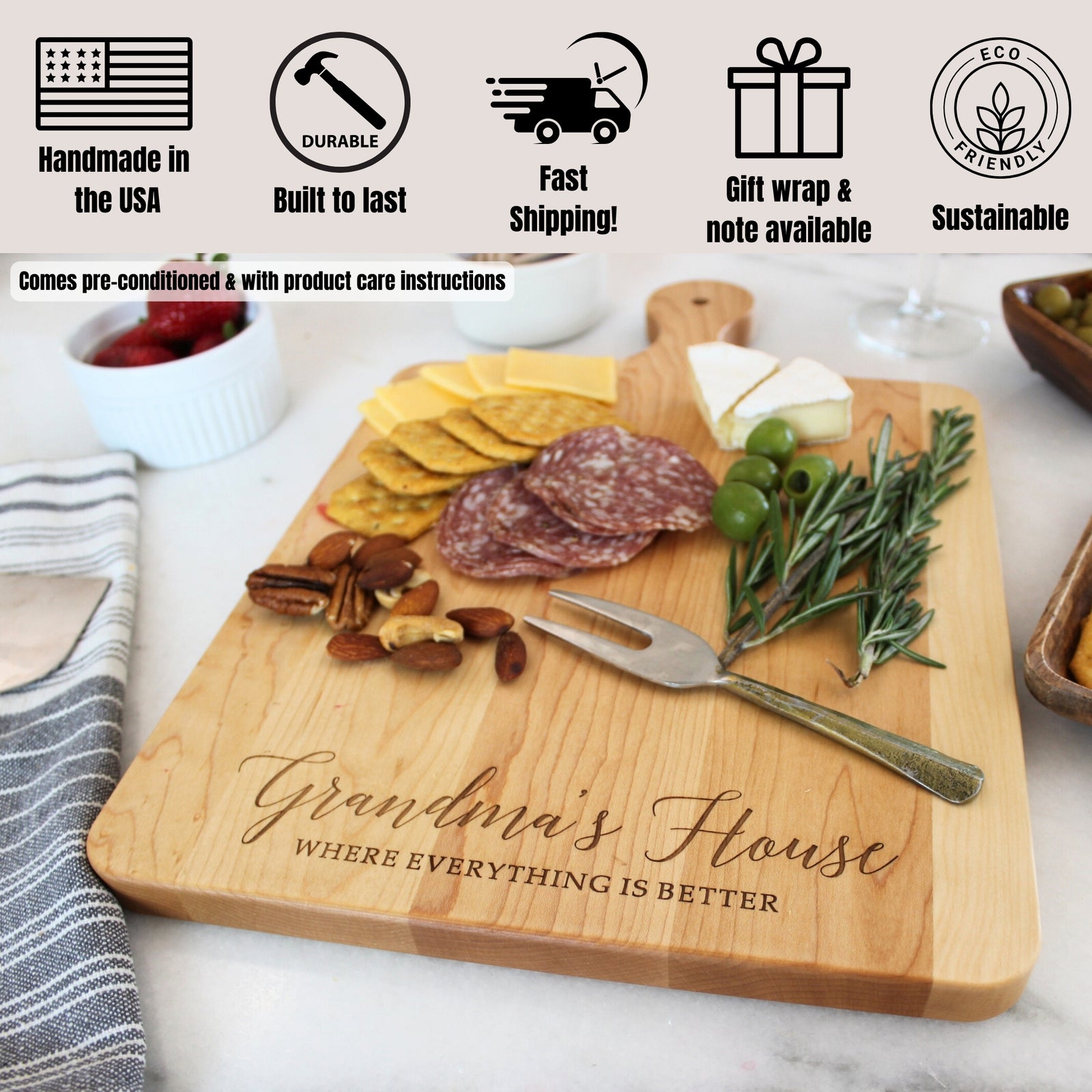 Personalized -Cutting Board | Grandma's House Design