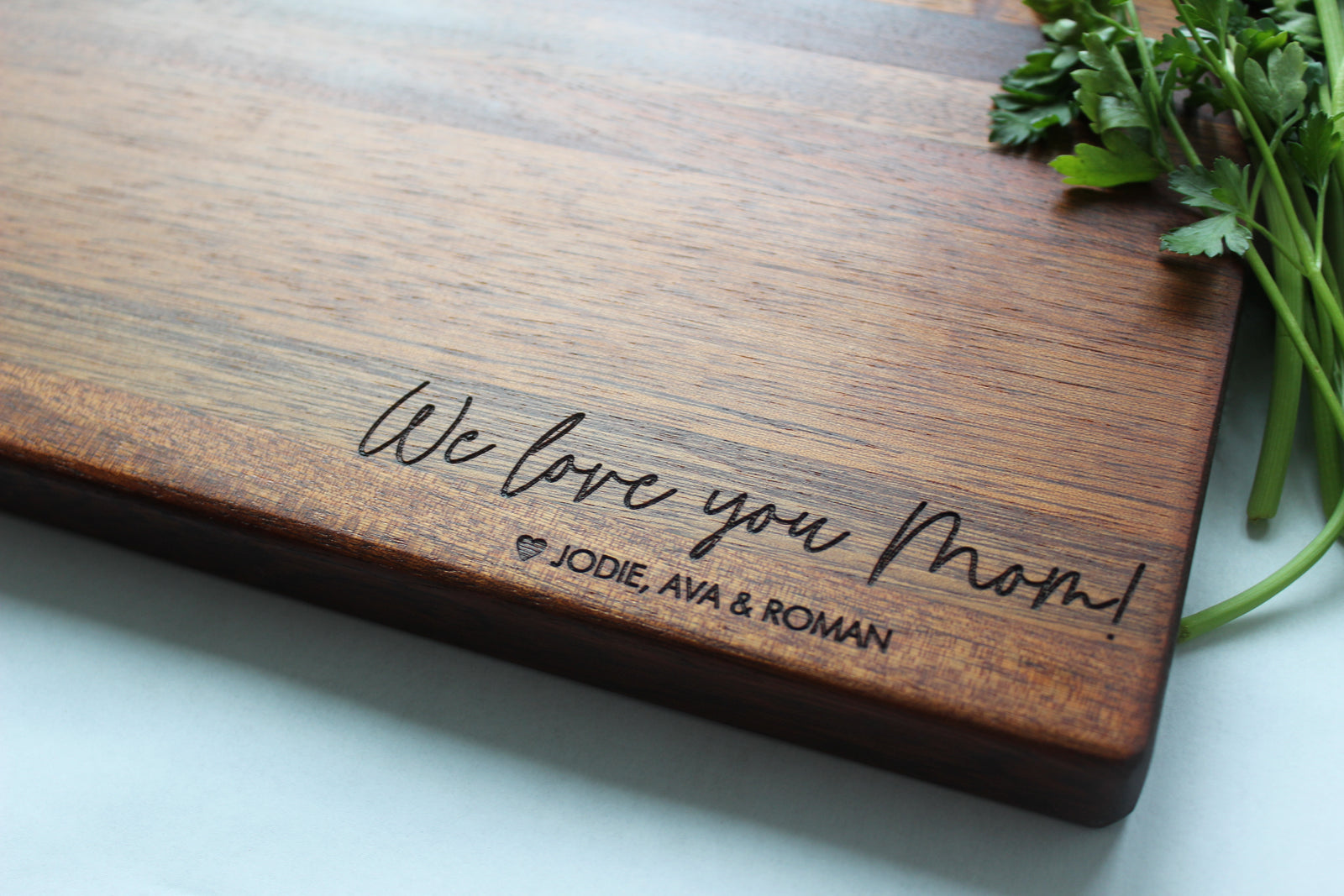 Personalized Butcher Block | Love Mom Design