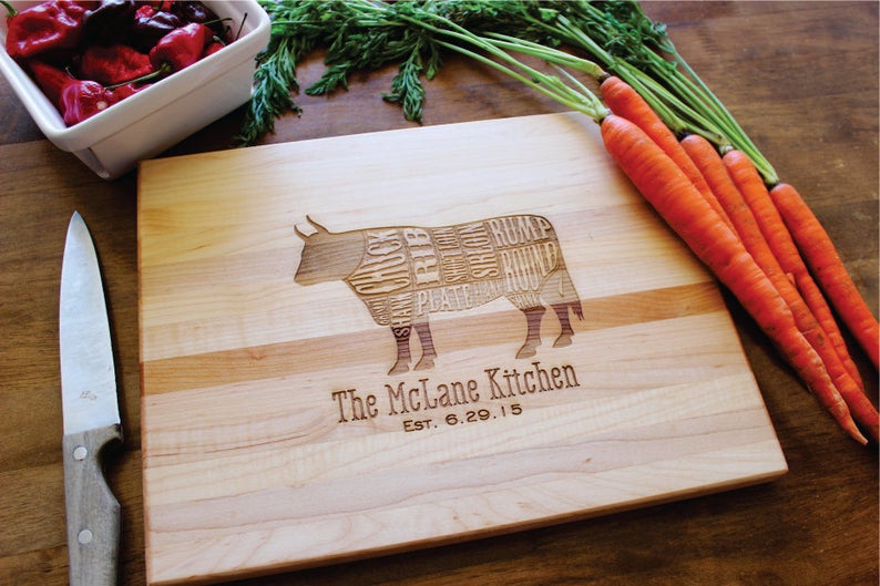 Personalized Cutting Board Custom Engraved For Fathers Day