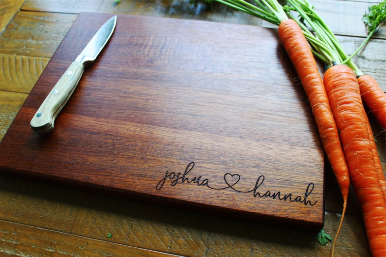 Personalized Cutting Board Custom Engraved For Wedding Gifts