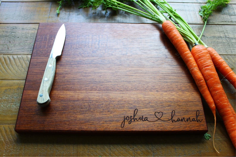Personalized Cutting Board Custom Engraved For Wedding Gifts