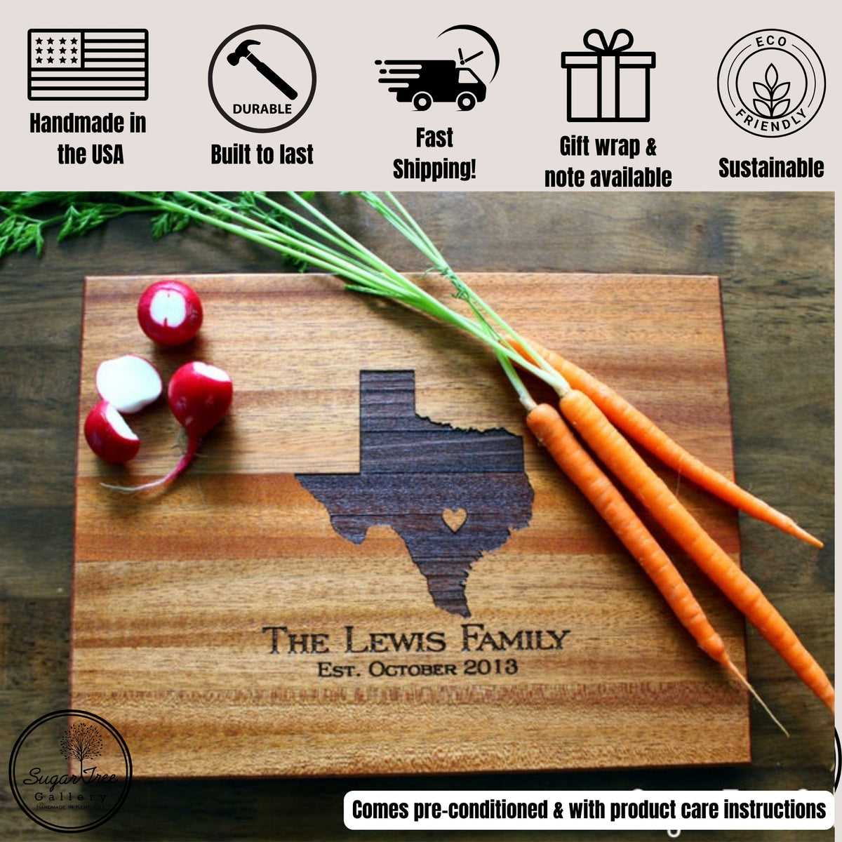 Custom Personalized Cutting Board | StateLove Design