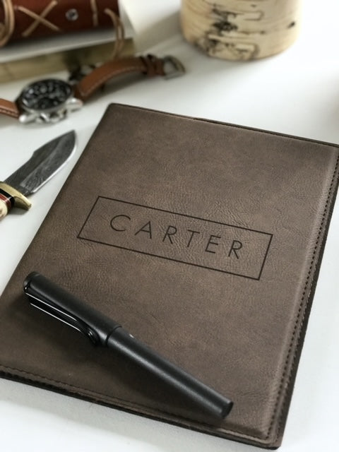 Personalized Padfolio Custom Engraved to order | CARTER Design