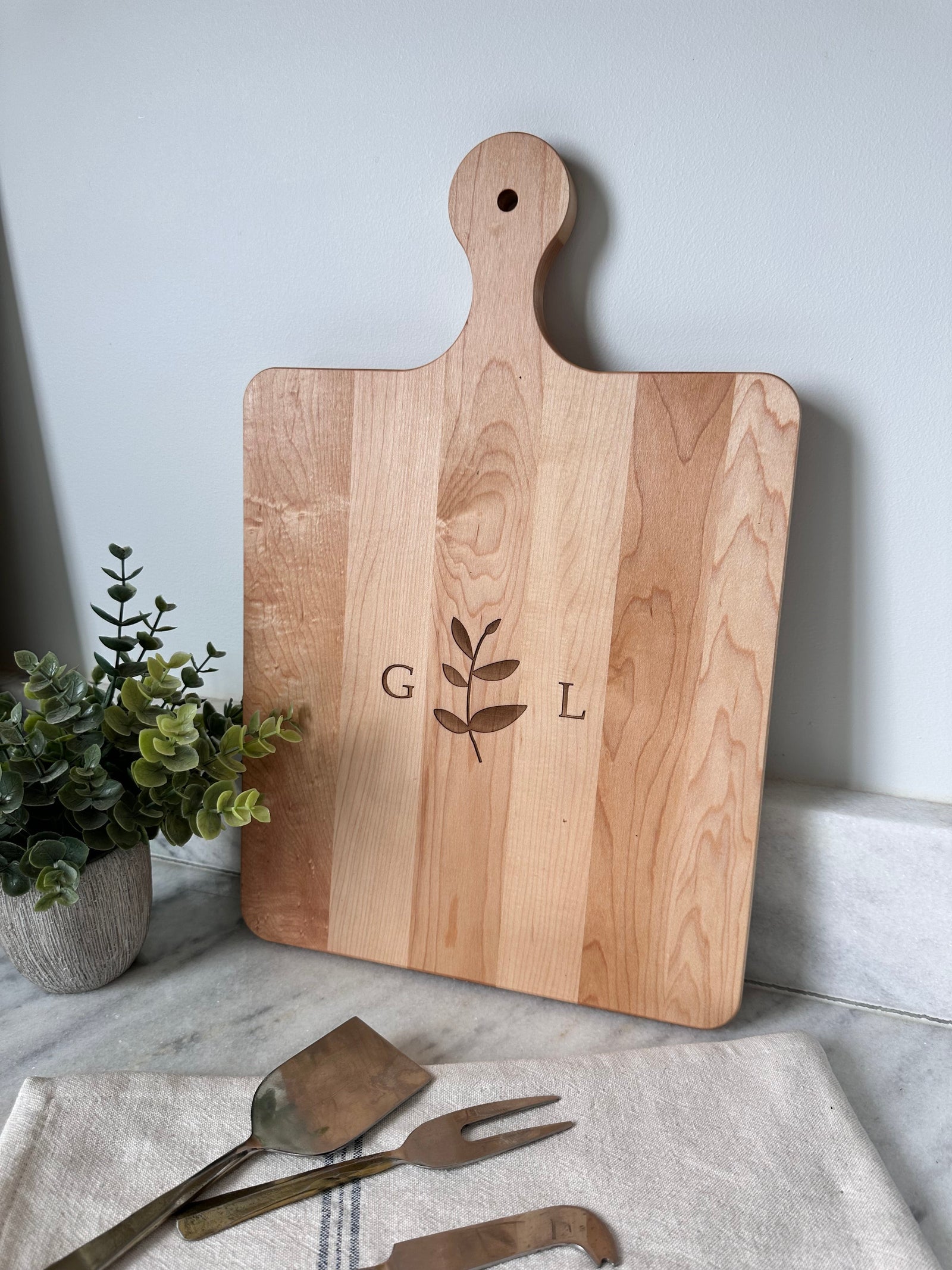 Personalized Cutting Board Handle