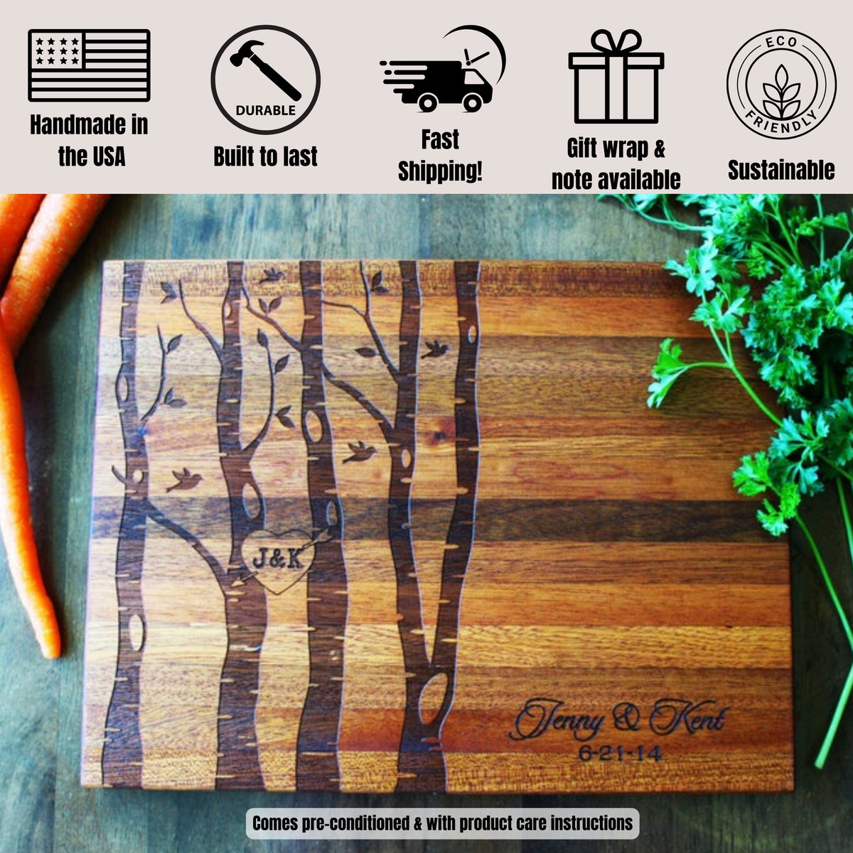 Custom Engraved Cutting Board | Birch Design