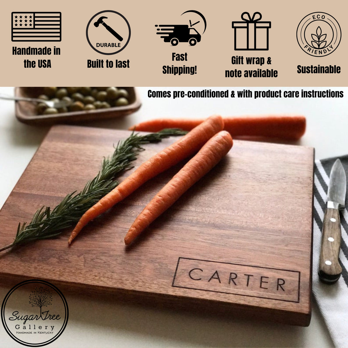 Personalized Cutting Board | Rectangle Design