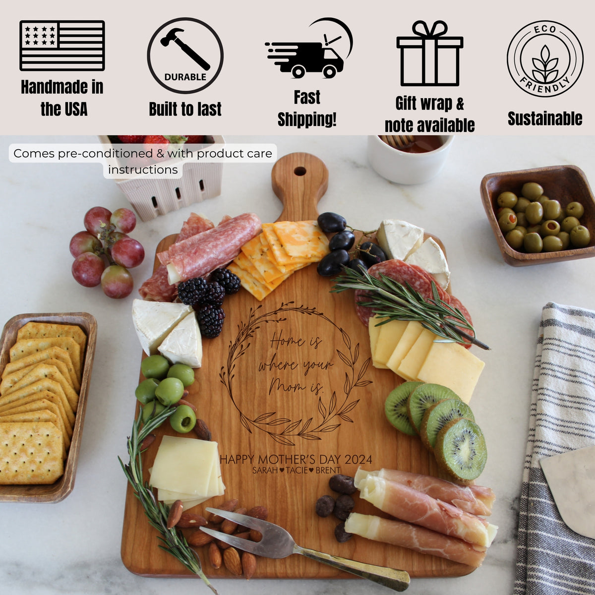 Personalized Mothers Day Cutting Board