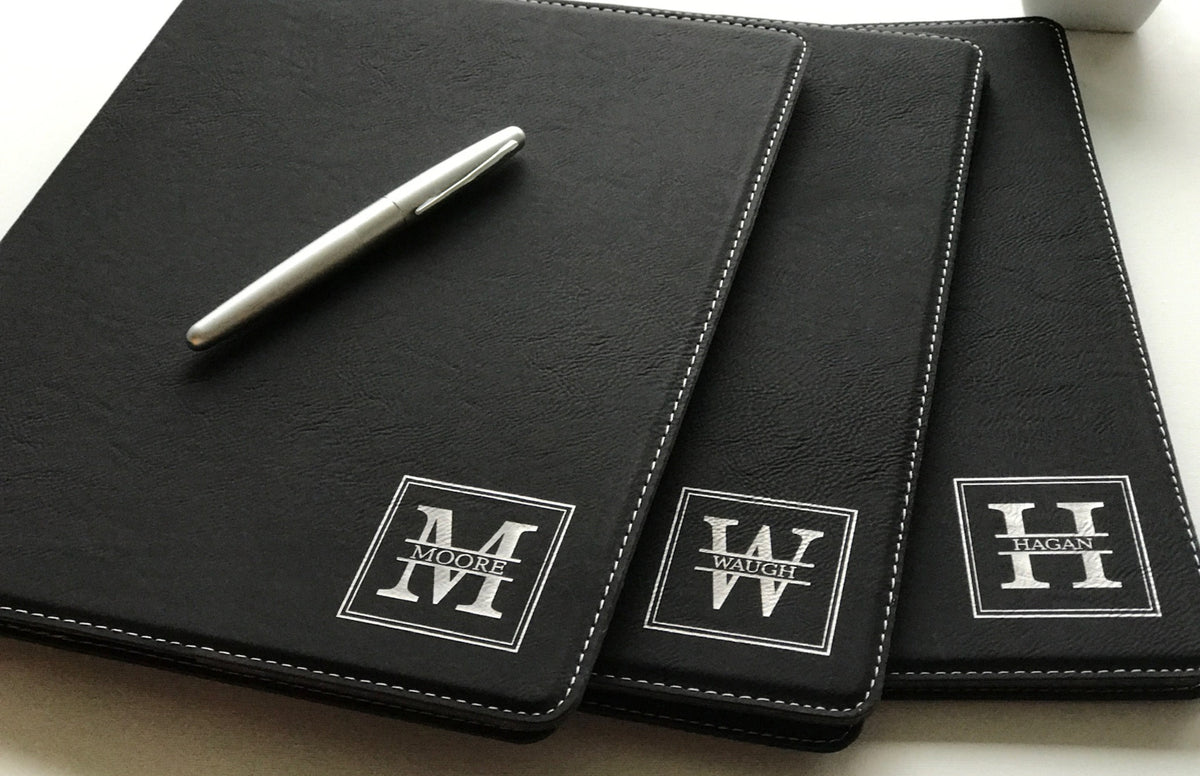Personalized Padfolio Custom Engraved to order | Compton Script Design