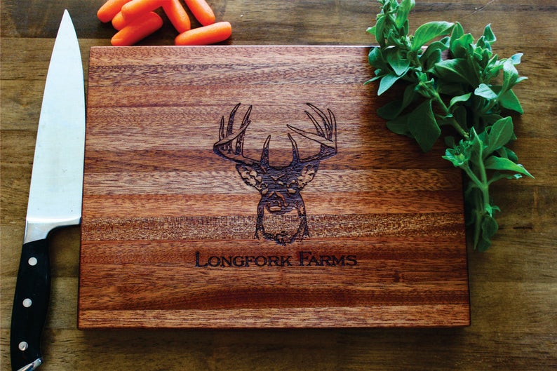 Family Kitchen Custom Engraved Bamboo Cutting Board - Whitetail Woodcrafters