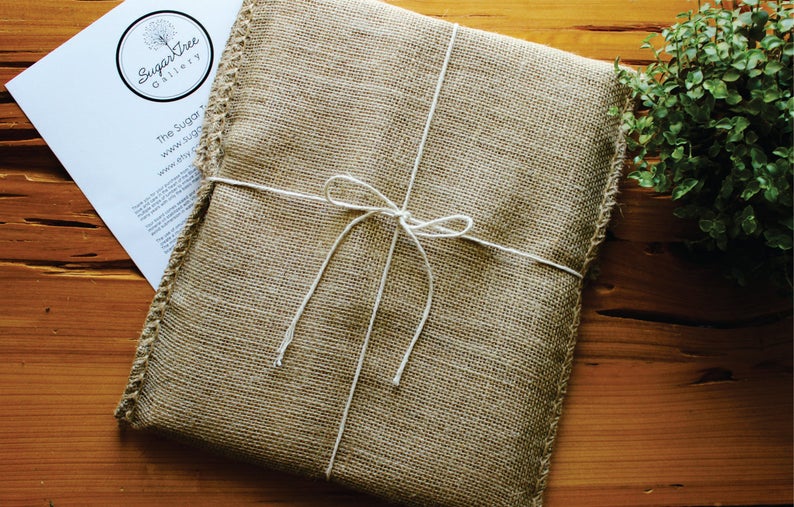 Add gift wrapping (Burlap & twine presentation) | SugarTreeGallery