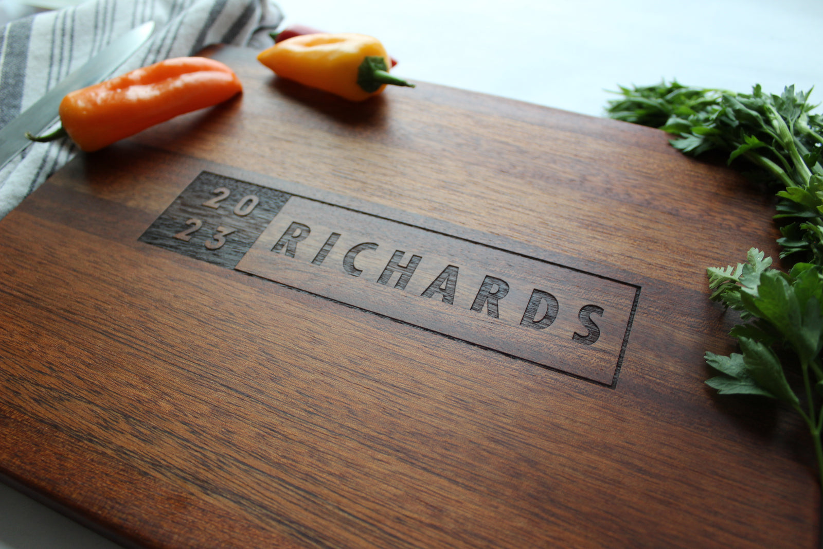 Personalized Butcher Block | WILKINSON DESIGN Custom Engraved Cutting Board