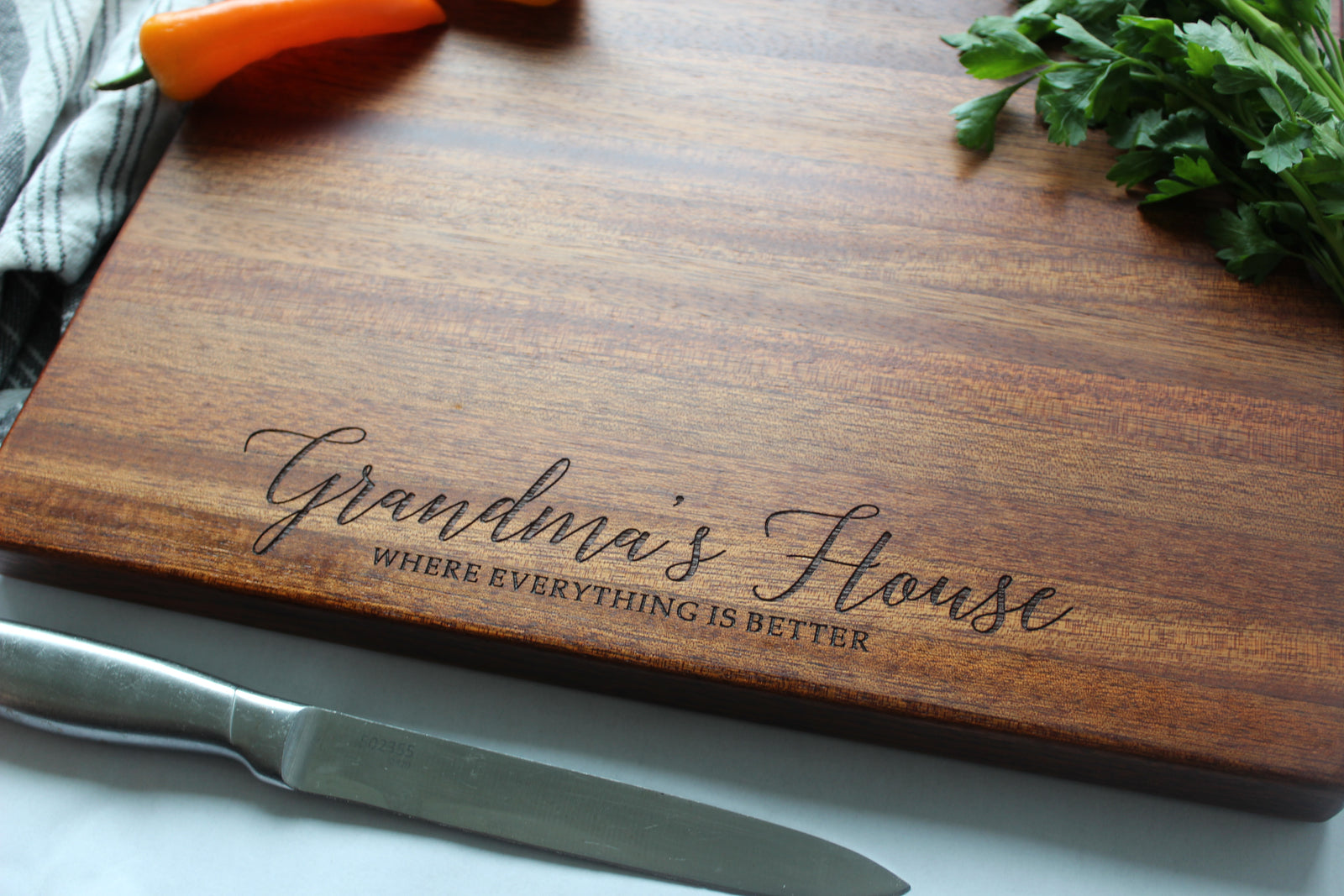 Personalized Butcher Block | Grandmas House Design