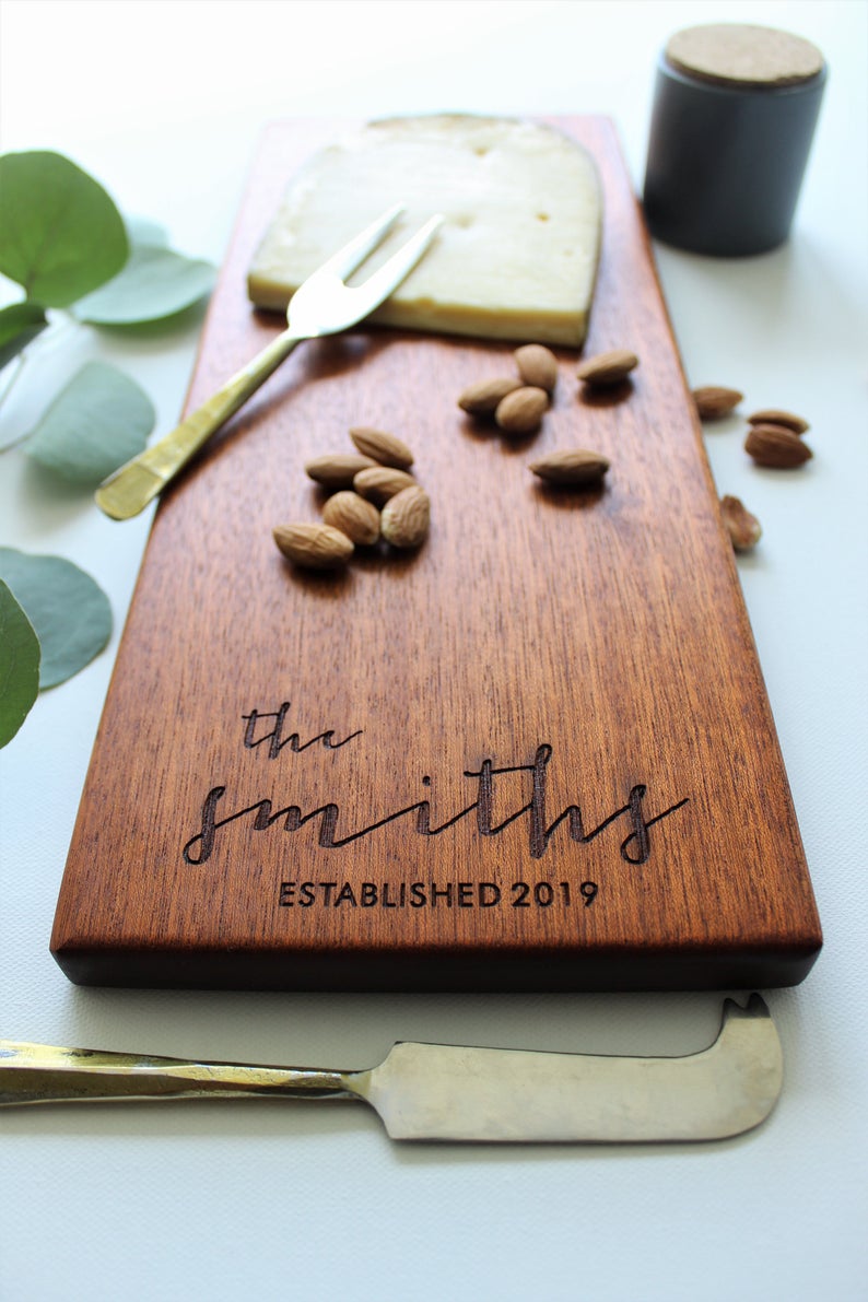 Personalized Cheese Charcuterie Board Custom Engraved SugarTreeGallery