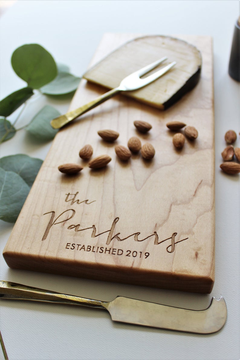Personalized Cheese Charcuterie Board Custom Engraved SugarTreeGallery