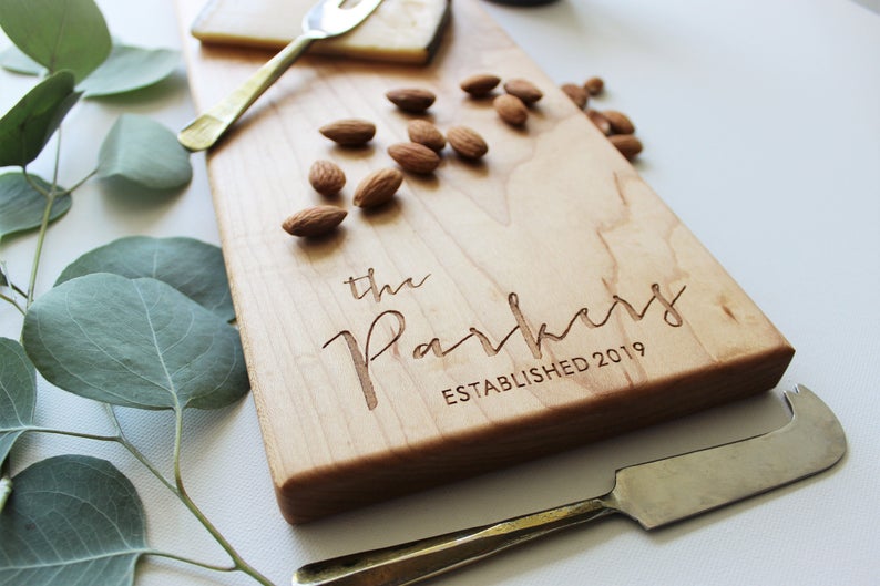 Personalized Cheese Charcuterie Board Custom Engraved SugarTreeGallery