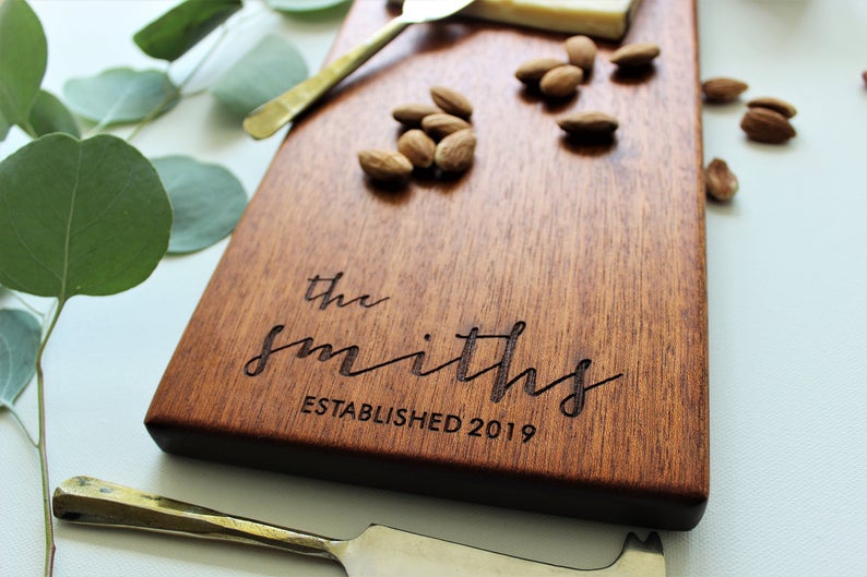 Personalized Cheese Charcuterie Board Custom Engraved SugarTreeGallery