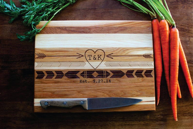 Engraved Wooden Aztec Charcuterie Board