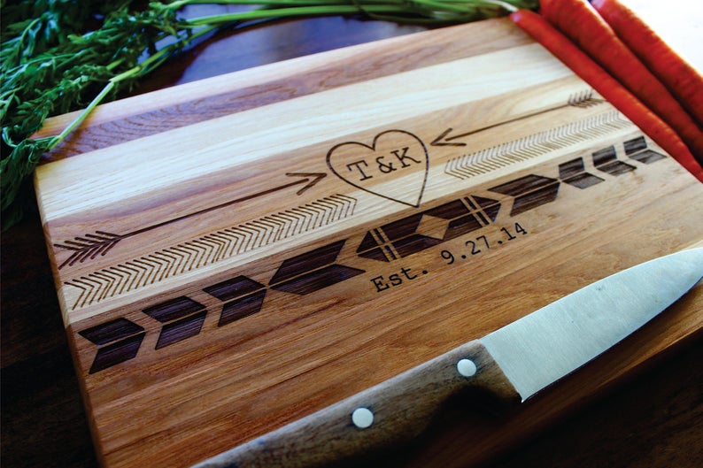 Engraved Wooden Aztec Charcuterie Board