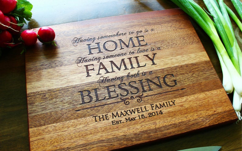 Personalized Cutting Board Mothers Day or Christmas Gift for Mom - Sugar  Tree Gallery