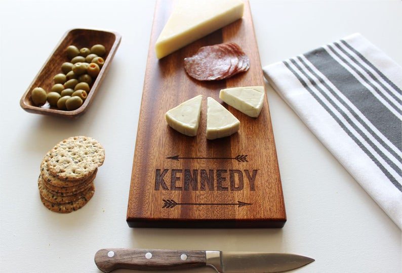 Personalized Cheese Charcuterie Board Custom Engraved SugarTreeGallery