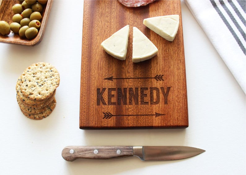 Personalized Cheese Charcuterie Board Custom Engraved SugarTreeGallery
