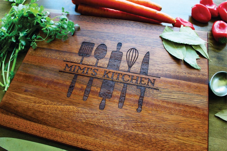 Personalized Cutting Board Mothers Day or Christmas Gift for Mom