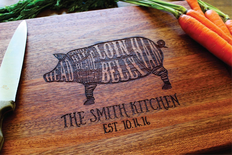 Personalized Cutting Board Custom Engraved For Mothers Day