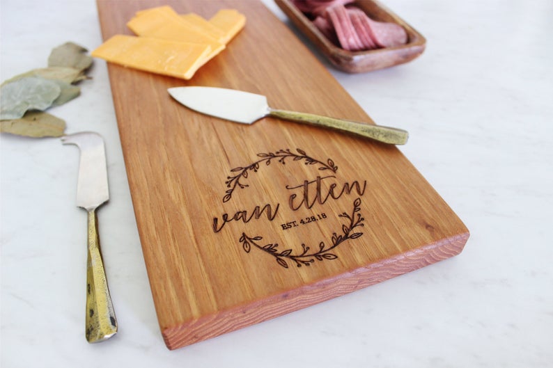 Personalized Charcuterie Board Cheese Cutting Board Wedding Gift