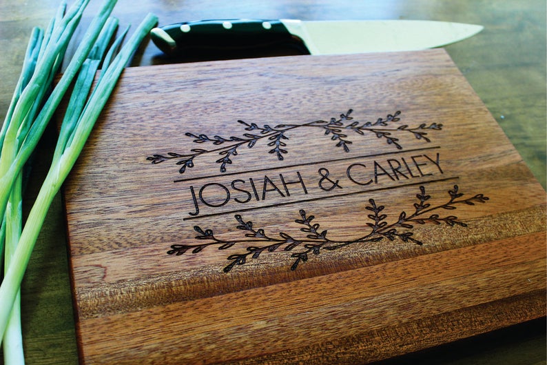 Personalized Cutting Board Custom Engraved Perfect Wedding Gift