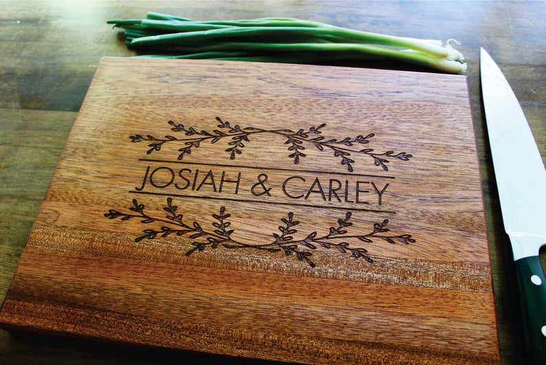 Personalized Cutting Board Custom Engraved Perfect Wedding Gift